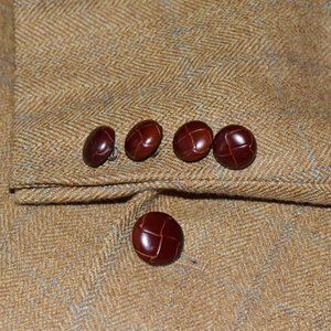 Lauren Ralph Lauren Herringbone Patch Elbow Blazer Sport Coat Jacket Size 44-R